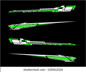template modern futuristic design concept and cool Car stripe set top print on vinyl and adhesive on vehicle