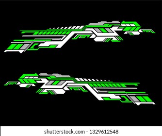 template modern futuristic design concept and cool Car stripe set top print on vinyl and adhesive on vehicle