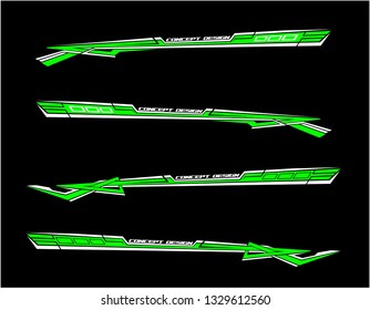 template modern futuristic design concept and cool Car stripe set top print on vinyl and adhesive on vehicle