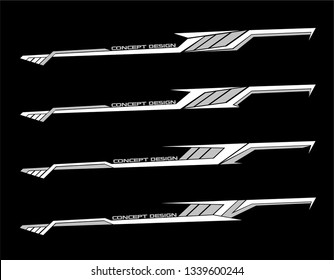 template modern futuristic design concept and cool Car stripe set top print on vinyl and adhesive on vehicle