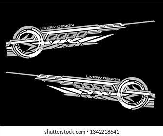 template modern futuristic design concept and cool Car stripe set top print on vinyl and adhesive on vehicle