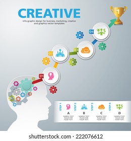 template modern info graphic design, for business template, marketing, creative templates and graphics vector