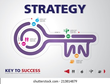 template modern info graphics design, key to success for business template, marketing, creative templates and graphics vector