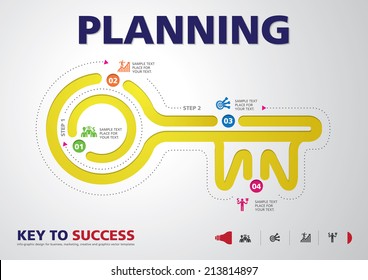 template modern info graphics design, key to success for business template, marketing, creative templates and graphics vector