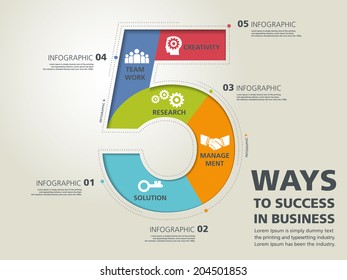 template modern info-graphic design, vector, template, number, success, business