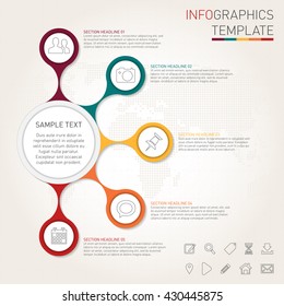 Template for modern infographics. Vector illustration.