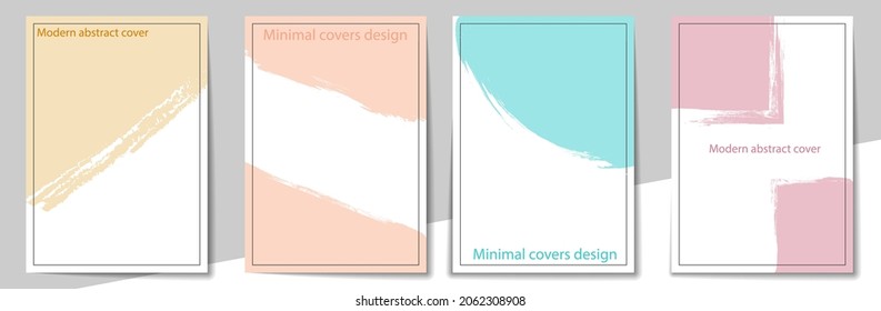 Plantilla de un diseño moderno para la portada de folletos, revistas, folletos y folletos. Diseños de moda en el estilo creativo del formato A4. Estilo minimalista