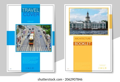 Plantilla de un diseño moderno para la portada de folletos, revistas, folletos y folletos. Diseños de moda en el estilo creativo del formato A4. Estilo minimalista