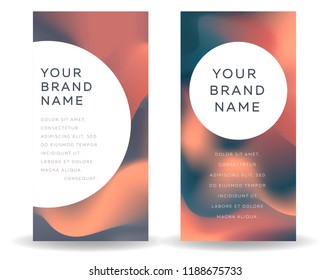 Template with modern liquid fluid design. Branding template design