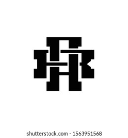 template monogram AR or RA