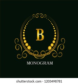 Template monograms, initials of the monogram. Retro logo for cafes, bars, restaurants, invitations. Business style and brand of the company. Vector illustration