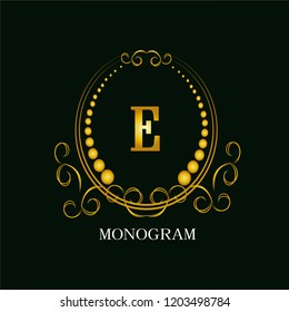 Template monograms, initials of the monogram. Retro logo for cafes, bars, restaurants, invitations. Business style and brand of the company. Vector illustration