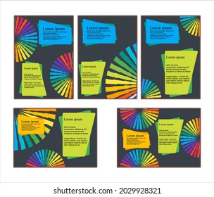 ilustración de movimiento de plantilla arco iris para el fondo del folleto de afiches diseño de volante web abstenerse comercial
