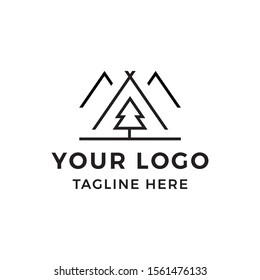 template mountain logo for your brand