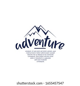 Logo de la montaña de plantillas para los viajes de su equipo