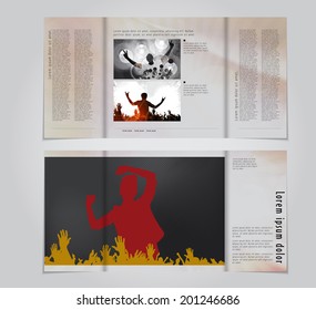 Template music event magazine. Vector 