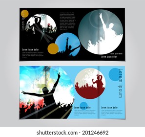 Template music event magazine. Vector 
