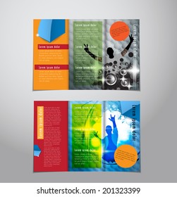 Template music event magazine. Vector 