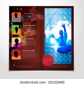 Template music event magazine. Vector 