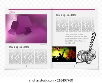 Template music event magazine. Vector