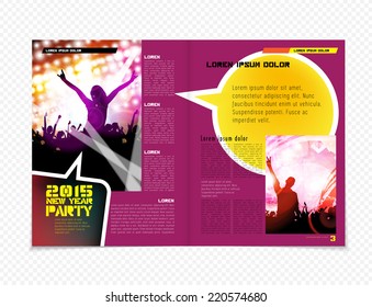 Template music event magazine. Vector