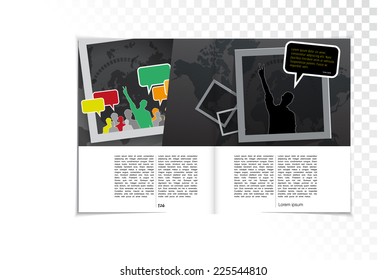 Template music event magazine. Vector 