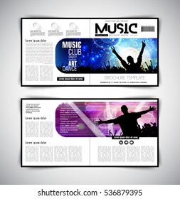 Template music event magazine. Vector 