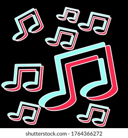 Template music note icon,flat design