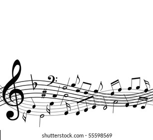 template with music notes