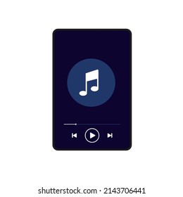 Template music player for handphone.Vector Icon. eps10