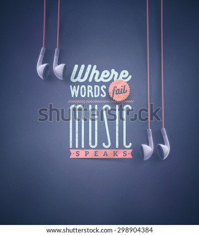 Template for music quotes, eps 10