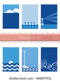 Template - for Name Sticker, Banner, Name Card, etc - Sea