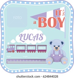 template for a newborn boy