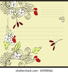Template for note paper
