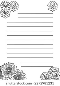 template note vector outline design