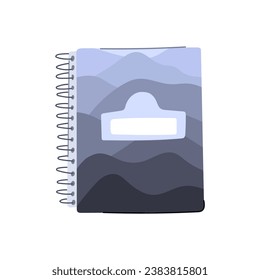 template notebook cartoon. notebook cover, binder empty, realistic diary template notebook sign. isolated symbol vector illustration