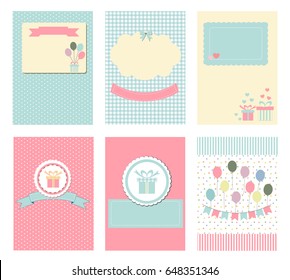 Template for notebook paper, diary, scrapbook and card.