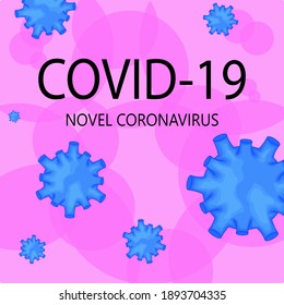 Template for the Novel Coronavirus 2019-nCoV outbreak on a white background. Pandemic epidemiology concept. Vector flat illustration.