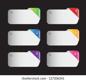Template numbers over black background vector illustration