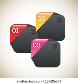 Template numbers over black background vector illustration