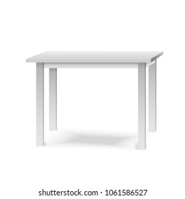 Template for Object Presentation.White Table. Platform.Stand. Vector Illustration.
