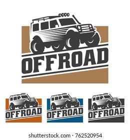 template of off road car logo, offroad logo, SUV car logo template, off-road