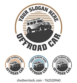 template of off road car logo, offroad logo, SUV car logo template, off-road