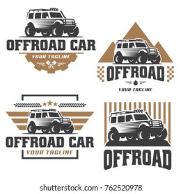 template of off road car logo, offroad logo, SUV car logo template, off-road