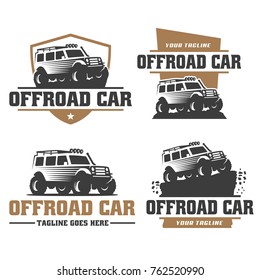 template of off road car logo, offroad logo, SUV car logo template, off-road