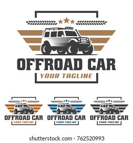 template of off road car logo, offroad logo, SUV car logo template, off-road