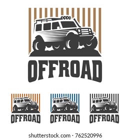 template of off road car logo, offroad logo, SUV car logo template, off-road