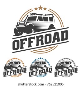 template of off road car logo, offroad logo, SUV car logo template, off-road