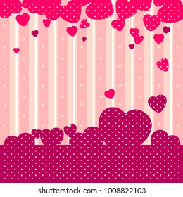 Template on the theme of love, St. Valentine's Day, wedding. Vector illustration 