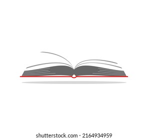 Template of opened book simple design